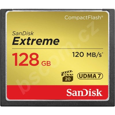 SanDisk Extreme CompactFlash 128 GB UDMA7 SDCFXSB-128G-G46 – Zbozi.Blesk.cz
