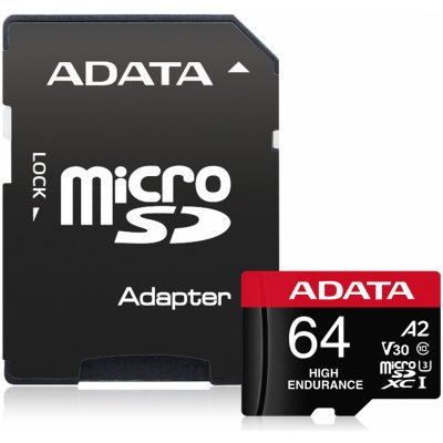 Adata High Endurance Micro SD 64GB AUSDX64GUI3V30SHA2-RA1 – Zboží Živě