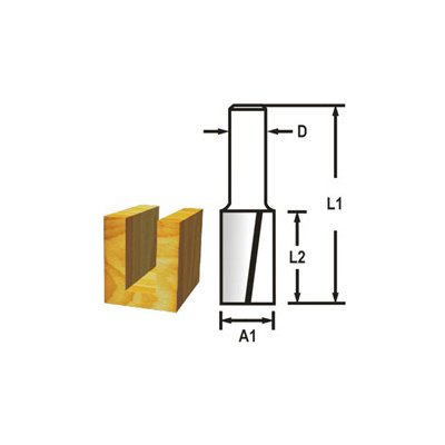 Drážkovací fréza 2 břit stopka 6mm, 20x19x51mm, Makita D-47494 – Hledejceny.cz