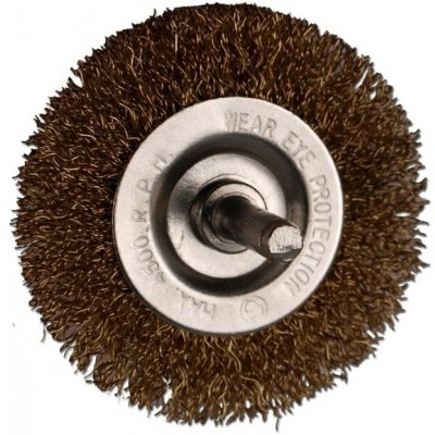Kartáč okružní se stopkou 50 mm vlnitý ocelový – Zboží Dáma