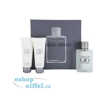 Giorgio Armani Acqua Di Gio Pour Homme EDT 100 ml + sprchový gel 75 ml + balzám po holení 75 ml dárková sada