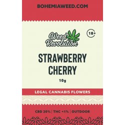 Weed Revolution Strawberry Cherry Outdoor CBD 20% 1% THC 10 g