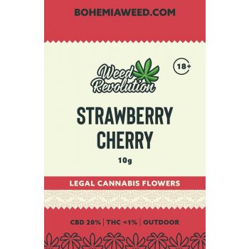 Weed Revolution Strawberry Cherry Outdoor CBD 20% 1% THC 10 g