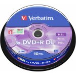 Verbatim DVD+R DL 8,5GB 8x, spindle, 10ks (43666) – Zboží Živě