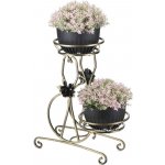 HowHomely Stojan na květiny 64x54 cm zlatá DD0561 – Zboží Dáma