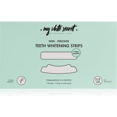 My White Secret Non Peroxide Teeth Whitenings Strips bělicí pásky na zuby 7 ks – Zboží Dáma