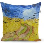 Sablio Polštář Pšeničné pole s vránami Vincent van Gogh 40x40 – Zboží Mobilmania