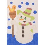 Radost v písku Šablona na pískování sněhulák s ptáčkem A4 210 x 297 mm – Zboží Mobilmania