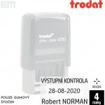 Trodat Razítko 4750,41x24mm s datem - pouze gumový štoček – Zboží Mobilmania