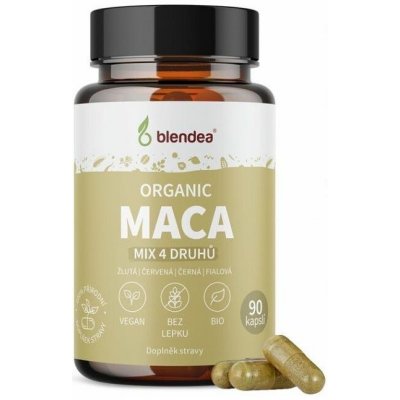 Maca 4 druhy BIO Organic 90 kapslí