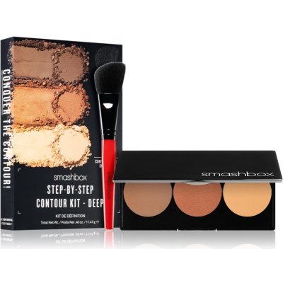 Smashbox Step By Step Contour Kit konturovací paletka se štětečkem Medium/Dark 11,47 g – Zboží Dáma