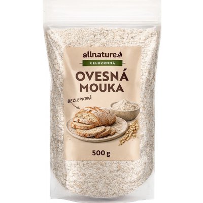 Allnature ovesná mouka celozrnná bezlepková 0,5 kg – Hledejceny.cz