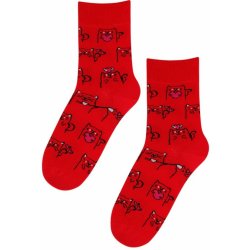 Vzorované pánské ponožky PERFECT MAN-CASUAL červená