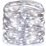 ISO 7267 Světelný řetěz na baterie 100 LED studená bílá 10 m – Hledejceny.cz
