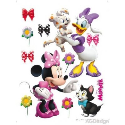 AG Design DK 1768 Samolepka na zeď Disney Minnie a Daisy rozměry 65 x 85 cm