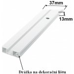 GARNÝŽE-HEBR Stropní kolejnice 120cm jednořadá PVC bílá – Zboží Mobilmania