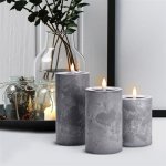 Solight sada LED svíček s časovačem 3x svíčka 10 13 15cm šedá 2xAA – Hledejceny.cz