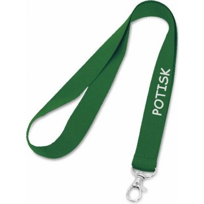 ON-DESIGN Šňůrka na krk LARIAT s potiskem Barva: středně zelená, POTISK - reklamní předměty: 500 ks, Počet potisků: 2 ks – Zboží Dáma