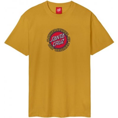 Santa Cruz triko Speed MFG Dot Front T-Shirt Old Gold