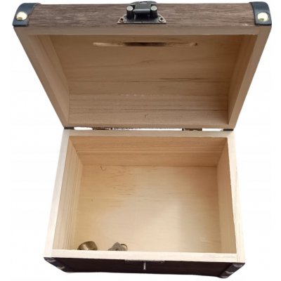 POKLADNIČKA na peníze VELKÁ TRUHLA DIKOM DŘEVĚNÁ KRABIČKA 17,5 CM – Zbozi.Blesk.cz