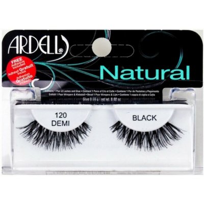 Ardell Natural Demi 120 2 páry + lepidlo na řasy Duo 2,5 g + aplikátor 1 ks Black