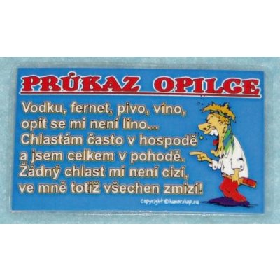 Průkaz Průkaz opilce – Hledejceny.cz