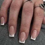 Brishow růžové francouzské krátké nalepovací nehty lesklé plné krytí 24 ks – Sleviste.cz