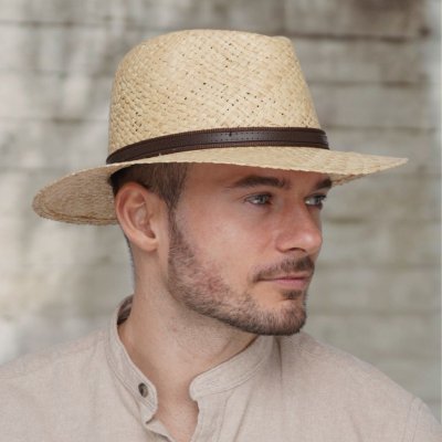 Krumlovanka letní klobouk Fedora z Rafie P-931 s hnědým páskem – Zboží Dáma Krumlovanka letní klobouk Fedora z Rafie P-931 s hnědým páskem – Zboží Dáma