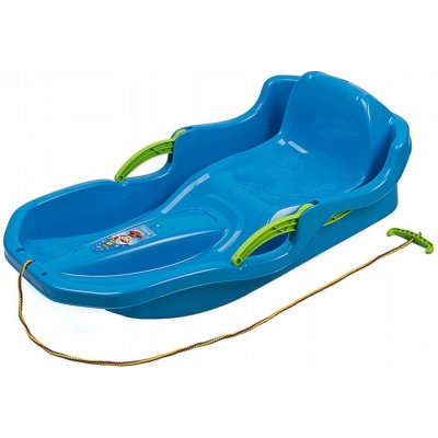 Baby Mix Plastové saně s opěrkou a brzdami SPEED BOB MODRÉ – Zboží Mobilmania