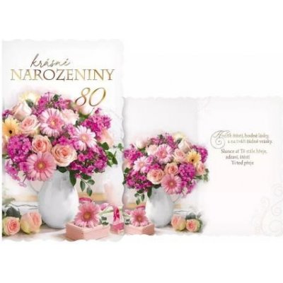 Přání MFP k narozeninám 80 M11-515 H s textem – Zboží Dáma