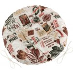 Bellatex EMA kulatý prošívaný Béžová, Hnědá 40 cm – Zboží Mobilmania