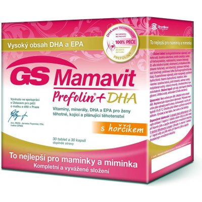 GS Mamavit Prefolin+DHA+EPA 30+30 tablet – Hledejceny.cz