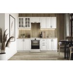 Kuchyňská linka LÍZA ve vintage stylu 240 cm bílá matná – Zboží Mobilmania