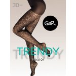 Dámské vzorované punčochové kalhoty FLORAL 04 30 DEN nero – Zboží Dáma