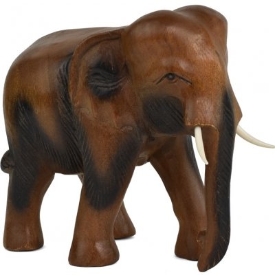 Dřevěná soška Slon Dlouhověkosti 22 cm – Zboží Mobilmania