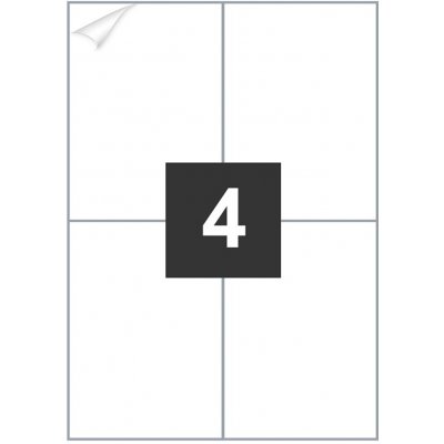 T-Pack ETA10514801 Samolepící etikety 105 x 148 mm 4 ks na A4 400 ks – Sleviste.cz