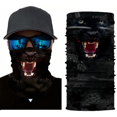 Šátky na obličej se zvířecím vzorem black Panter – Zboží Mobilmania
