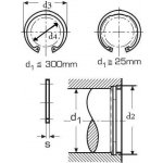 pojistný kroužek 32x1.2 BEZ PÚ pro díru, vnitřní DIN 472 – Sleviste.cz