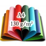 Blok barevných papírů A4 130 g/20 listů – Sleviste.cz