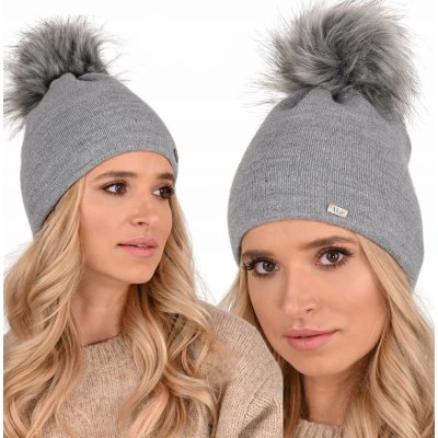 Fashionweek dámská zimní čepice s bambulí ZIZI15/A13 šedý – Hledejceny.cz