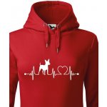 Bezvatriko dámská mikina Pražský krysařík tep Červená 1182 – Zboží Dáma