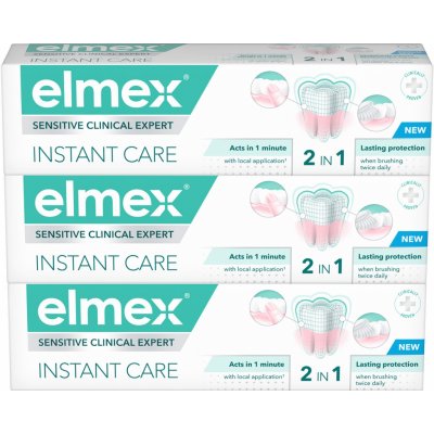 Elmex Sensitive Clinical Expert Instant Care Trio 3 x 75 ml – Hledejceny.cz