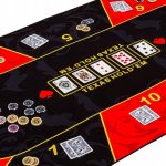 Garthen Skládací pokerová podložka, červená/černá, 200 x 90 cm – Zboží Dáma