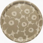 Marimekko Kulatý podnos Unikko béžový 31cm – Zboží Dáma