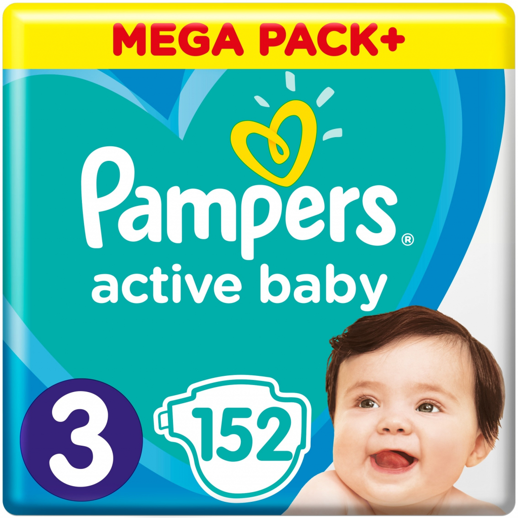 Pampers active baby 3 152 ks