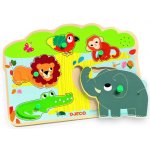 Djeco vkládací puzzle zvířátka z jungle se zvuky – Hledejceny.cz