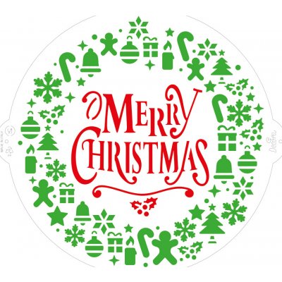 Decora Decora Stencil - Merry Christmas ø 25 cm – Hledejceny.cz