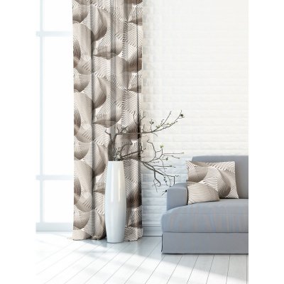 Závěs dekorační nebo látka, OXY Donata, béžovo hnědá, 150 cm 150 cm – Hledejceny.cz