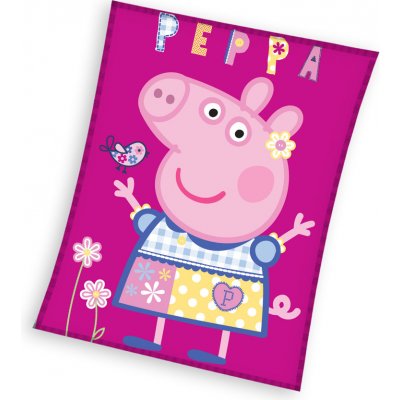 Carbotex Dětská dívčí fleecová deka Prasátko Peppa motiv modelka – Sleviste.cz