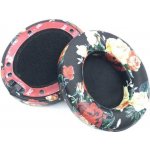 eses náušníky pro sluchátka Beats Studio 2.0 a 3.0 vzorované květinové kožené – Zboží Živě